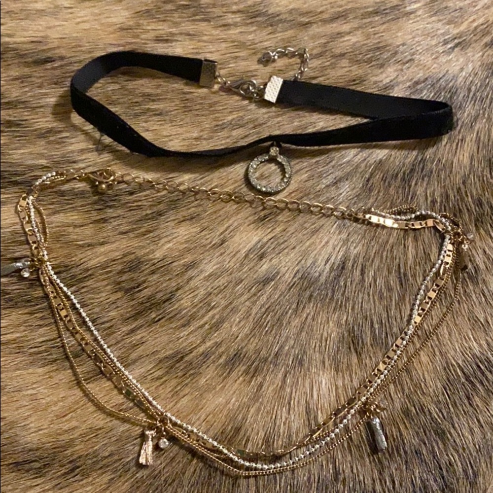 2 choker necklaces